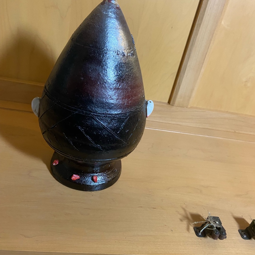 Black and Red Gnome Figurine